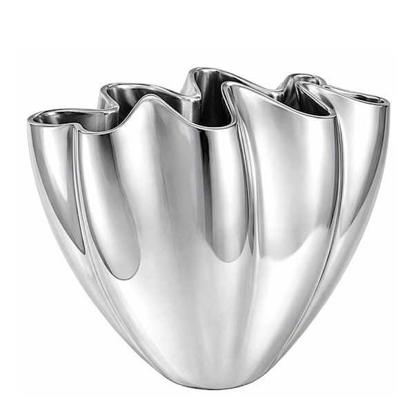 Shell vas 30 cm krom