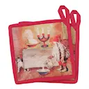 Jennys grytlapp katt 18 cm 2-pack julmotiv