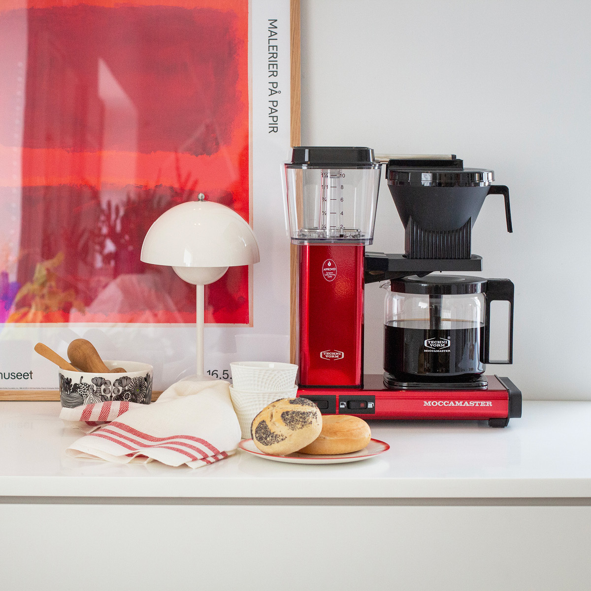 Moccamaster Optio kaffebryggare 1,25 L Red metallic