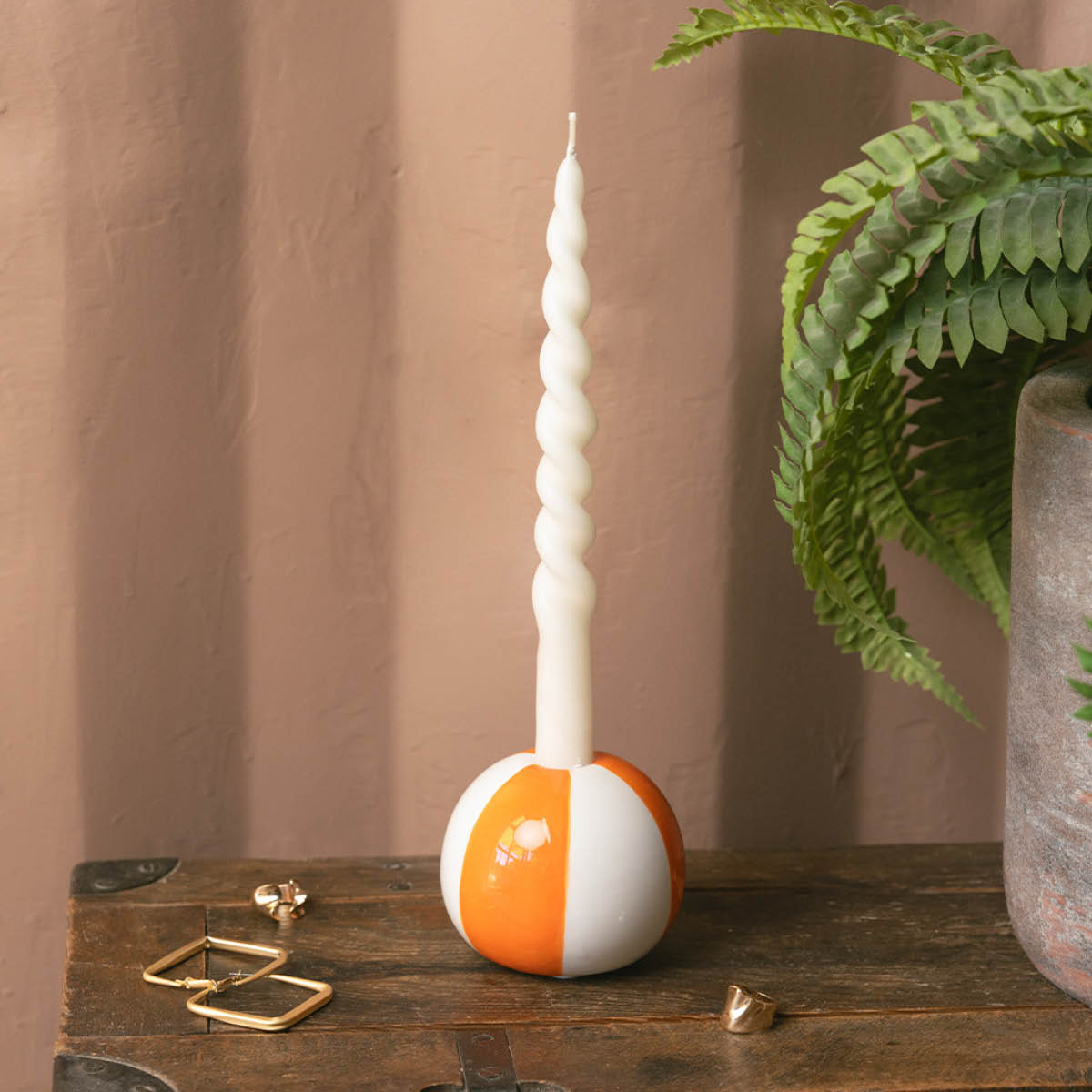 Balvi Floats ljusstake 8 cm Beachball orange