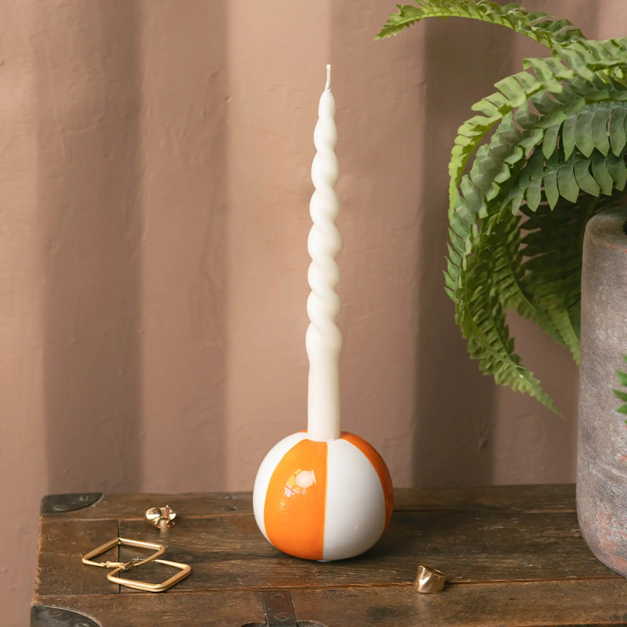 Balvi Floats ljusstake 8 cm Beachball orange