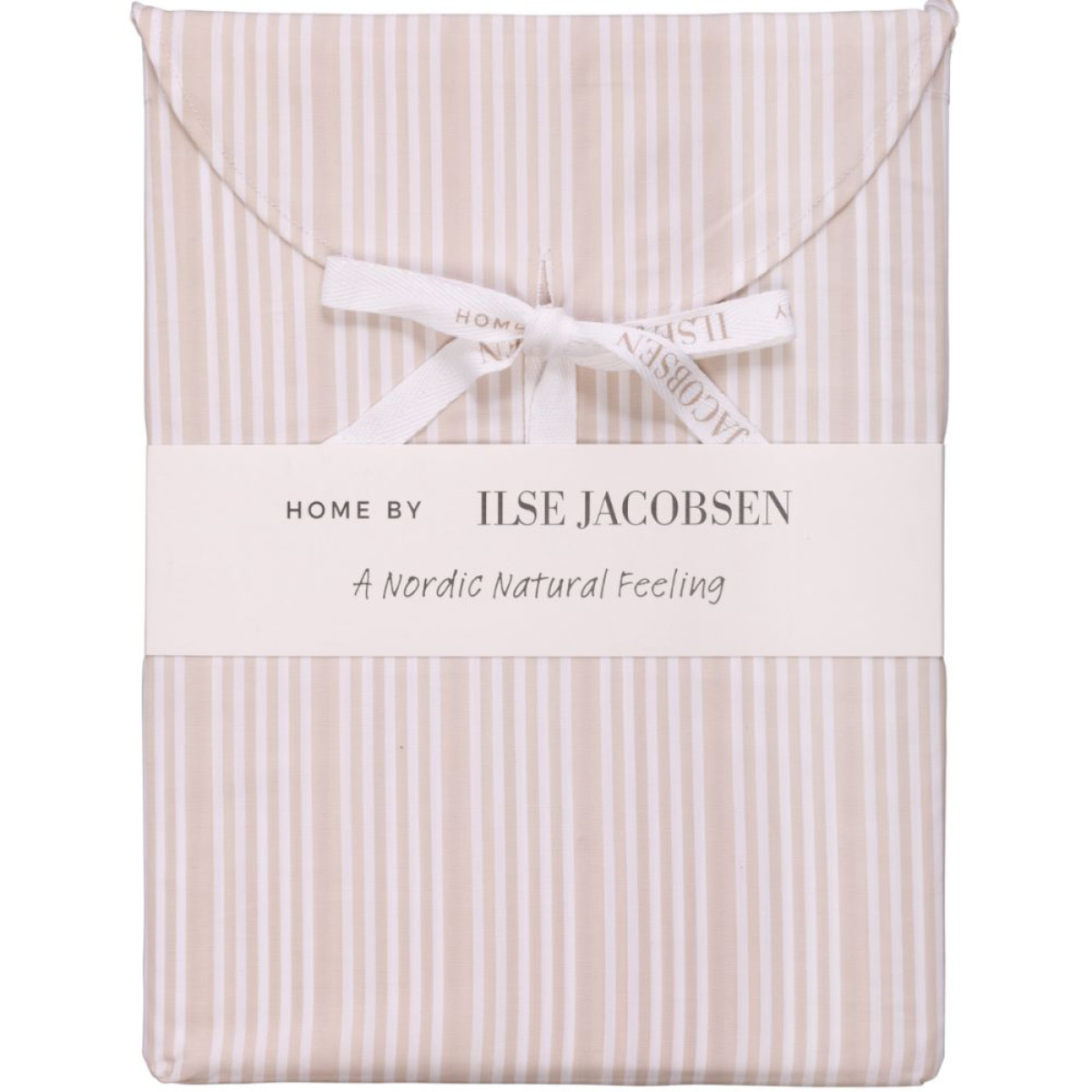 Home by Ilse Jacobsen Bedding Collection Pussilakanasetti 140x200 cm + 63x60 cm Sand Beige Stripes