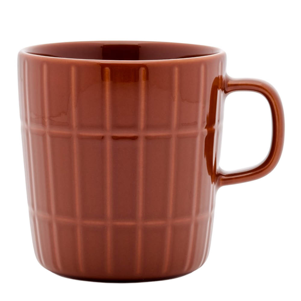 Marimekko Oiva Tiiliskivi mugg 40 cl chestnut