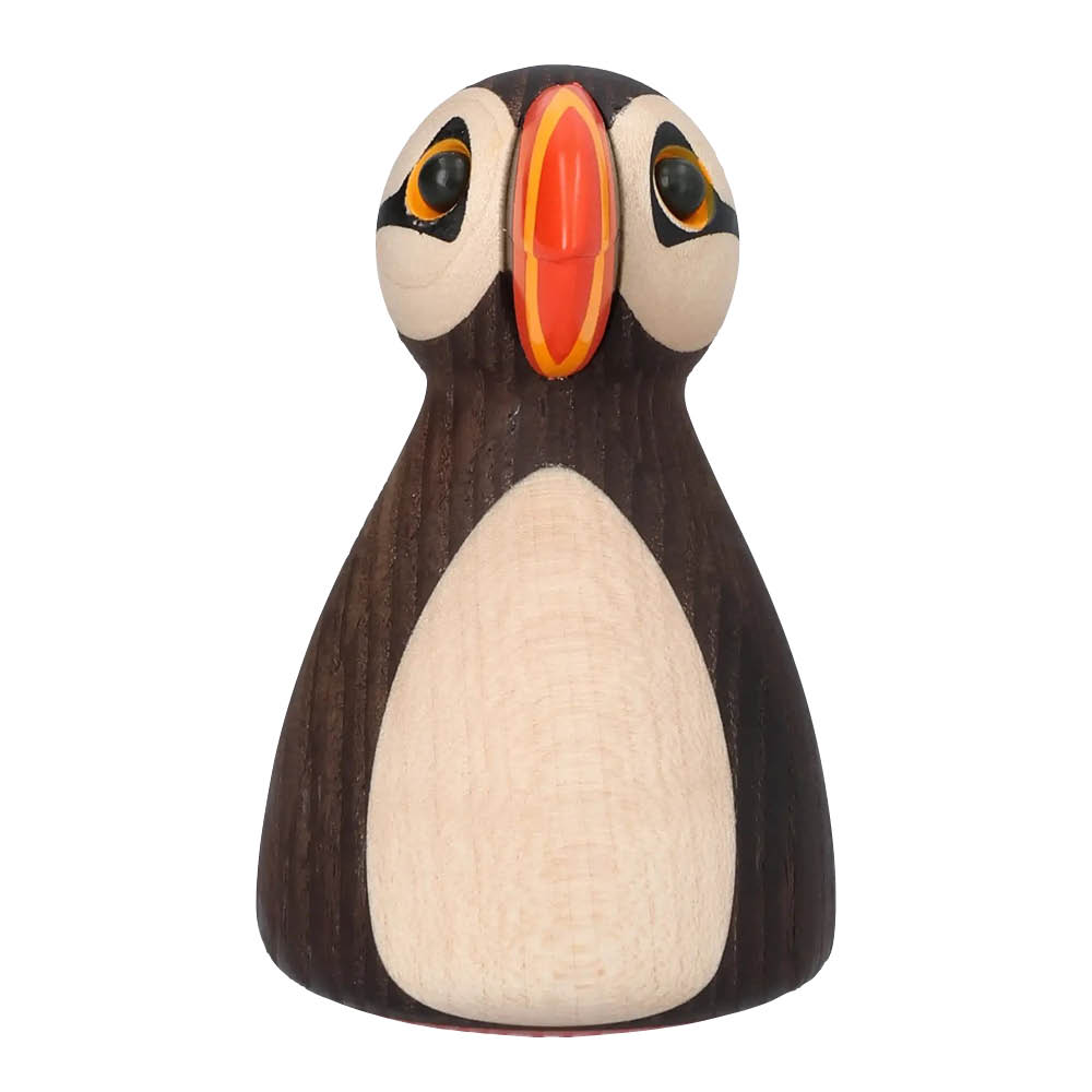 Spring Copenhagen Puffy Puffin trefigur 9 cm ask