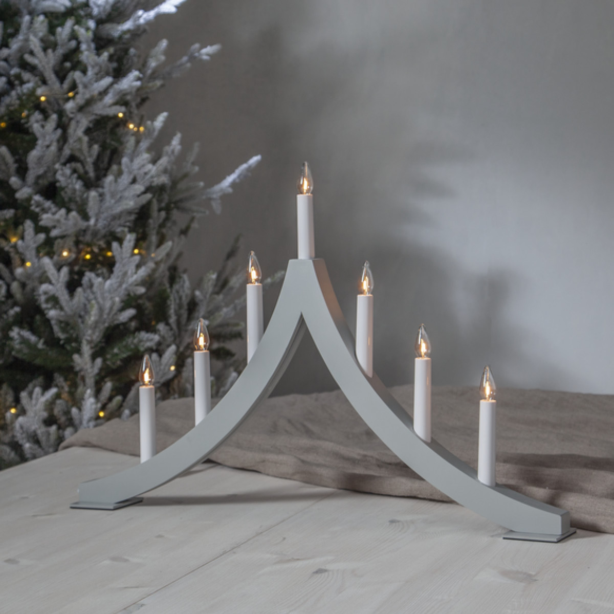 Star Trading Pagod adventsstake 7 lys grå