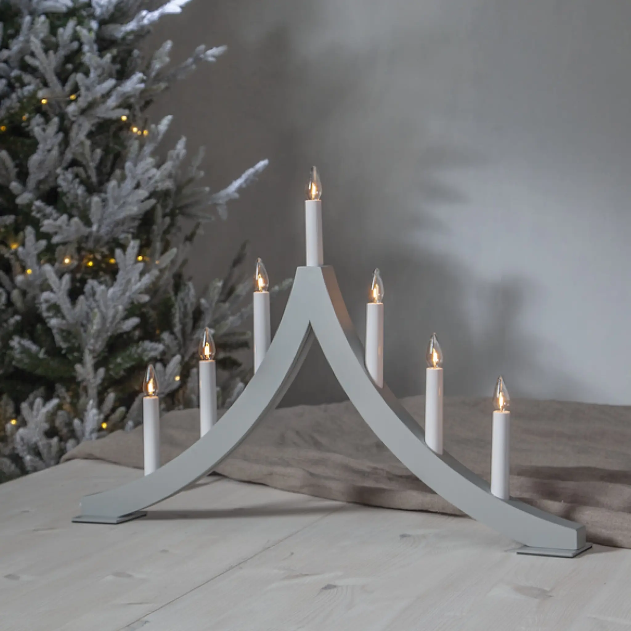 Star Trading Pagod Sähkökynttelikkö 7 lamppua Harmaa