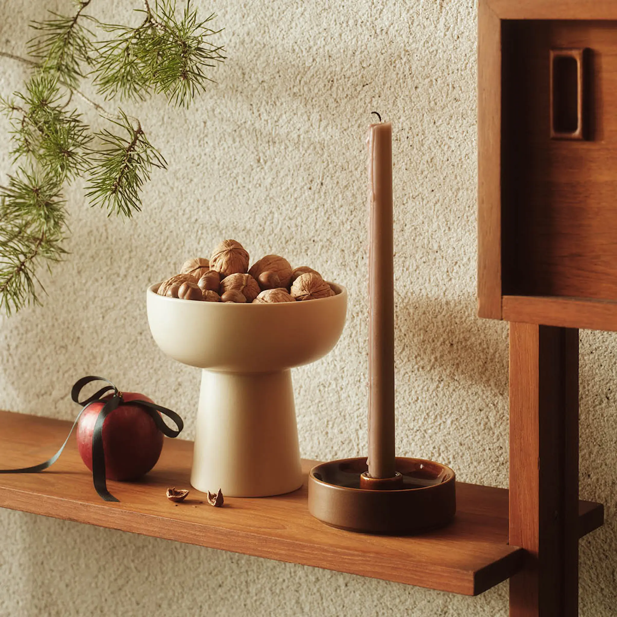 Arabia Kirnu ljusstake 11x3,5 cm brun