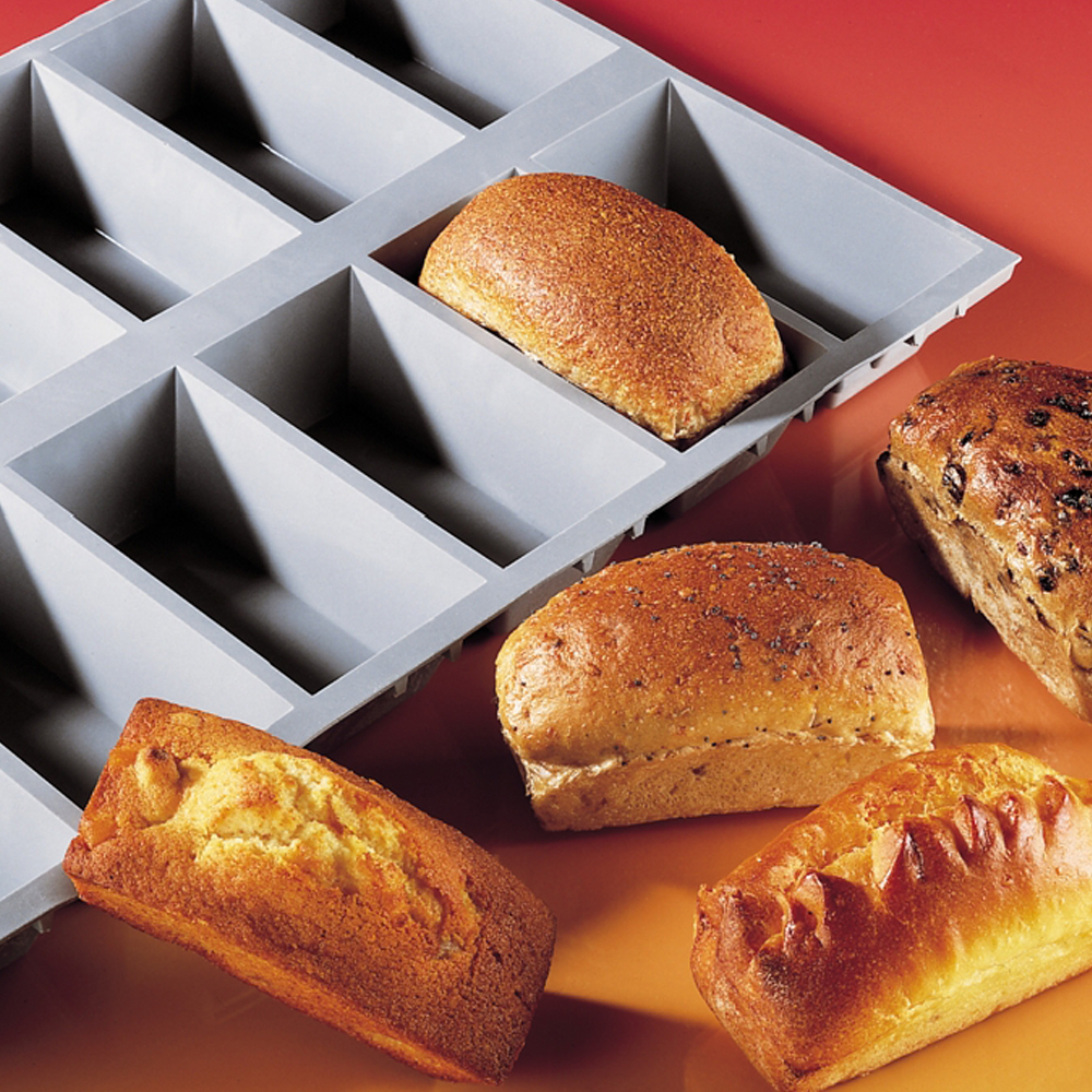 de Buyer Elastomoule Bakform för 9 Småbröd Grå