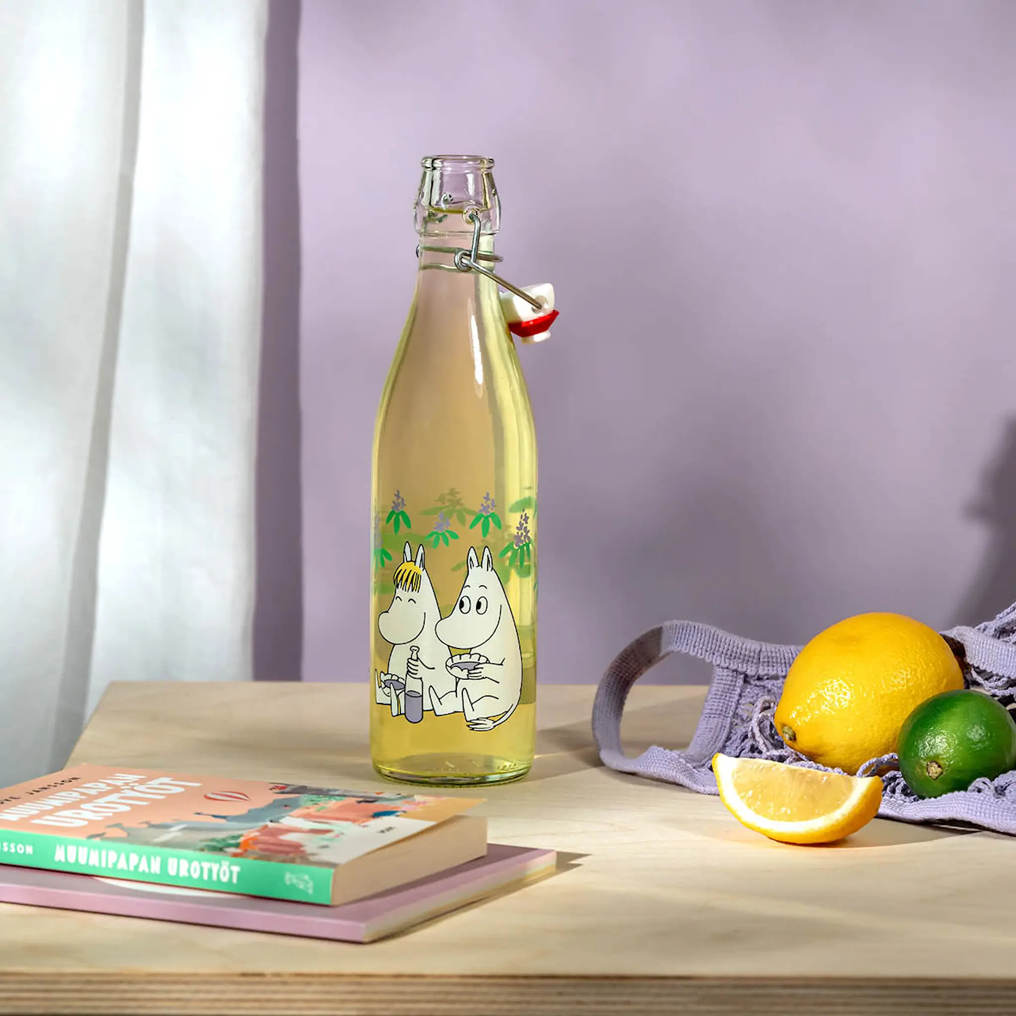 Muurla Mumin glasflaska Fläder 0,5 L