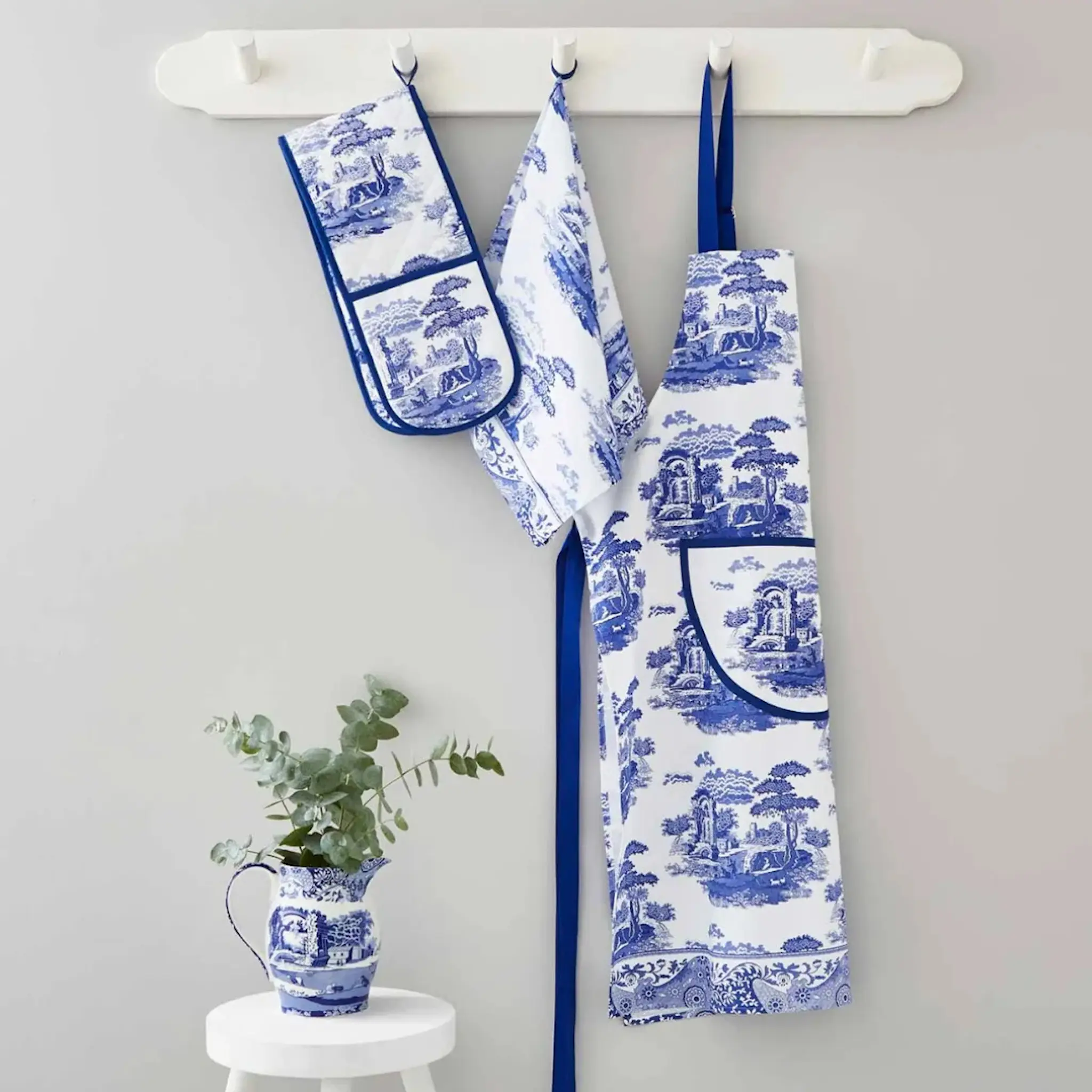 Spode Blue Italian kökshandduk 45x74 cm blå/vit