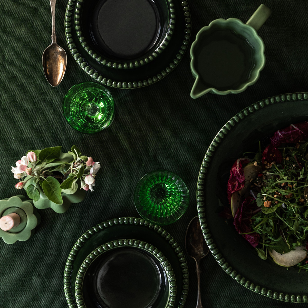 PotteryJo Daria tallerken 28 cm 2 stk moss