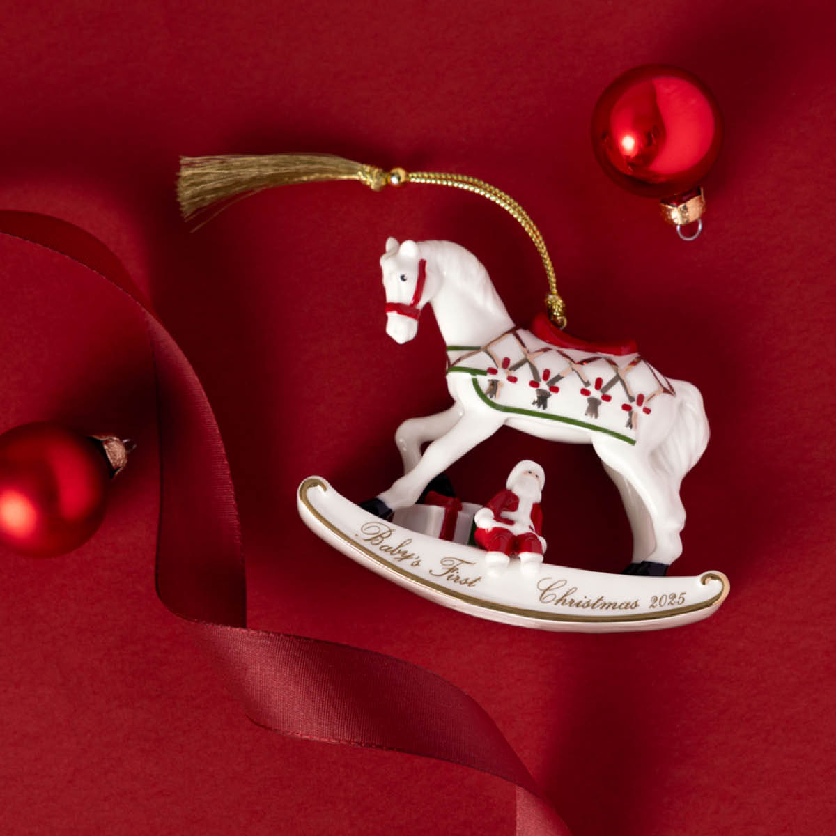 Villeroy & Boch Christmas Classic juletrepynt gyngehest 9 cm