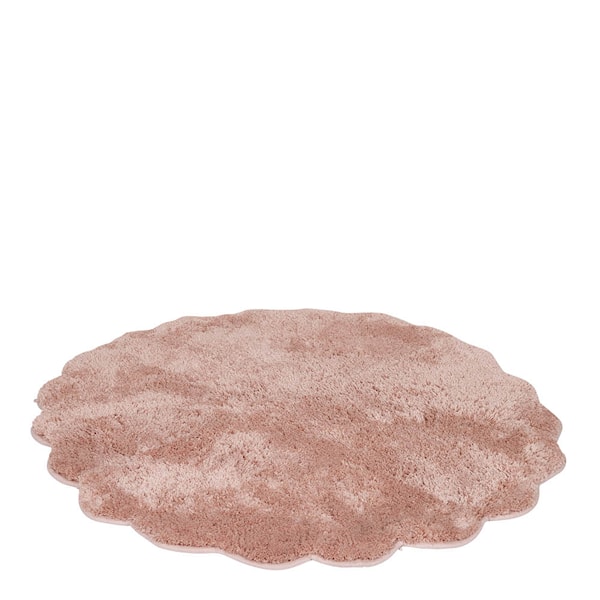 Ellen rund badrumsmatta Ø90 cm rosa