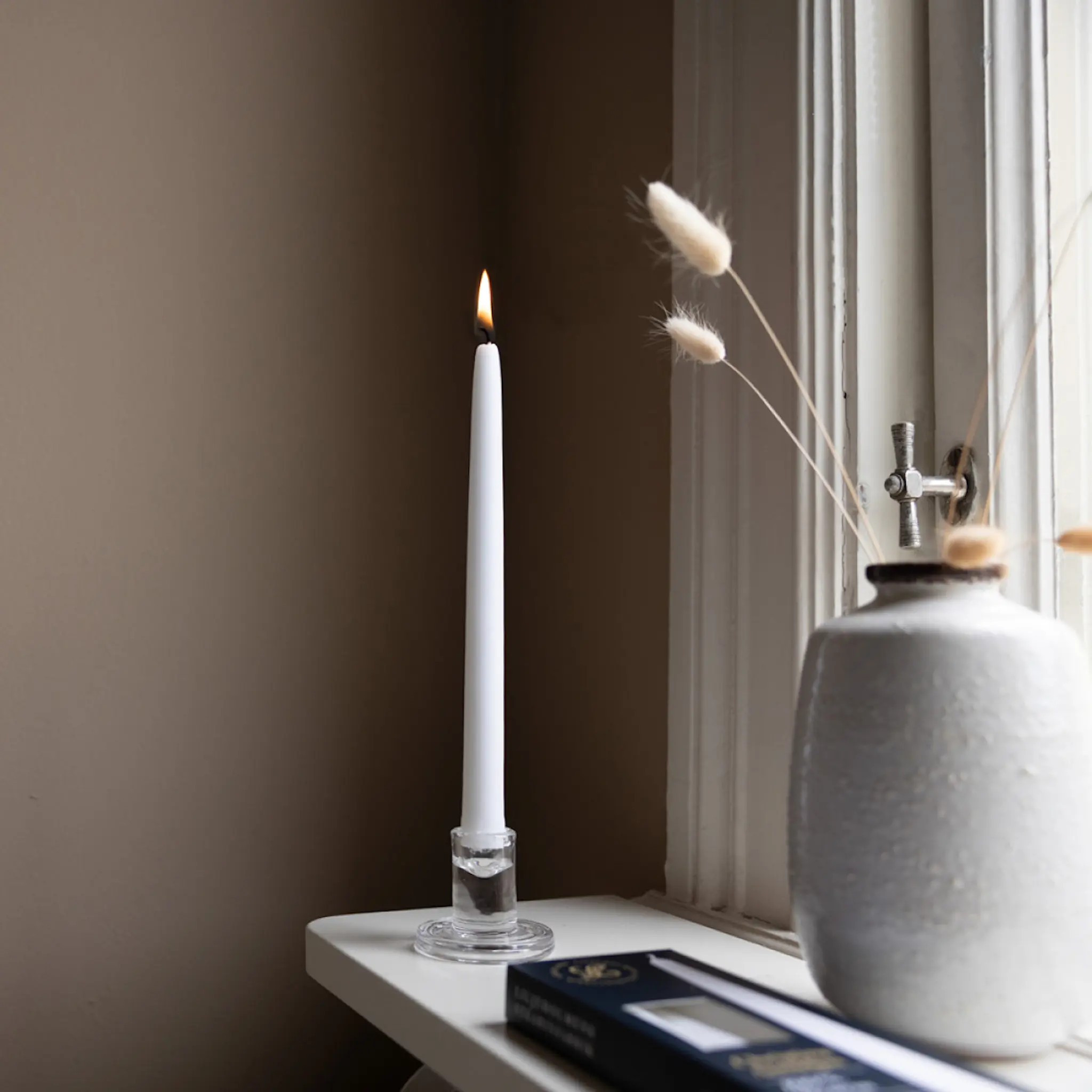 Liljeholmens Christina Antiikkikynttilä 26 cm 4 kpl Valkoinen