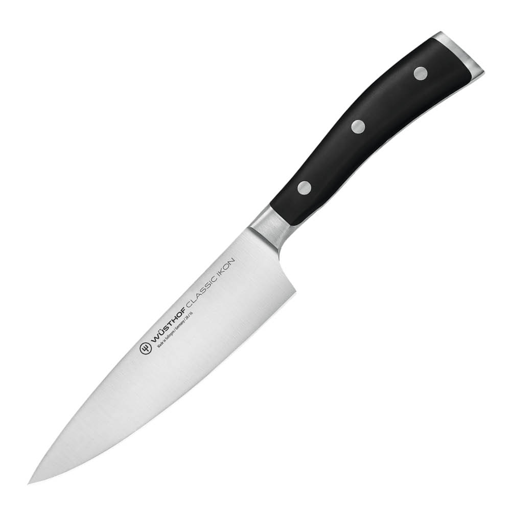 Wüsthof Classic Ikon kokkiveitsi 16 cm puolikas väistin musta