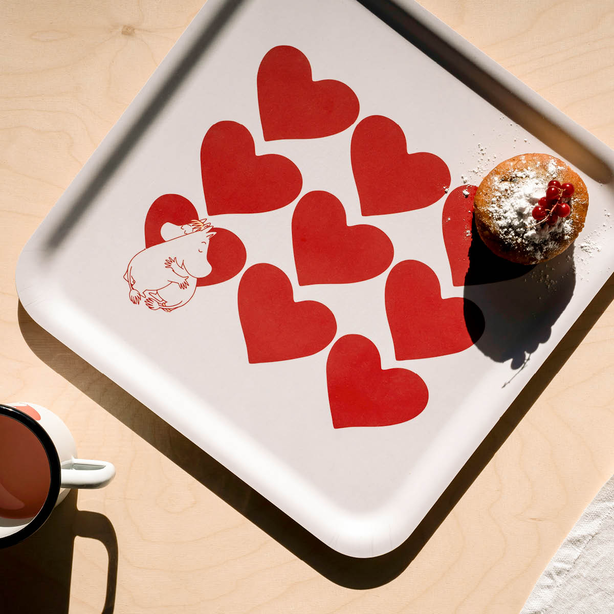 Muurla Mumin bricka 33x33 cm Hjärta