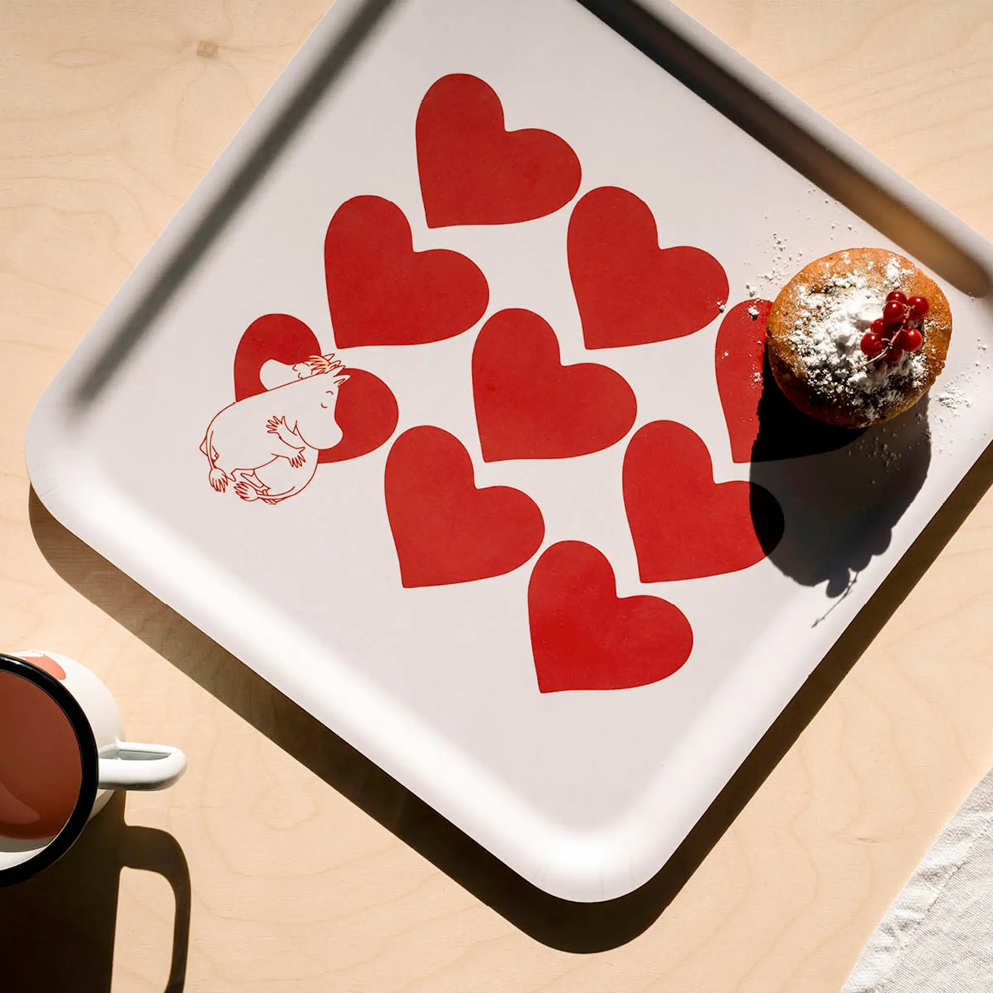 Muurla Mumin bricka 33x33 cm Hjärta