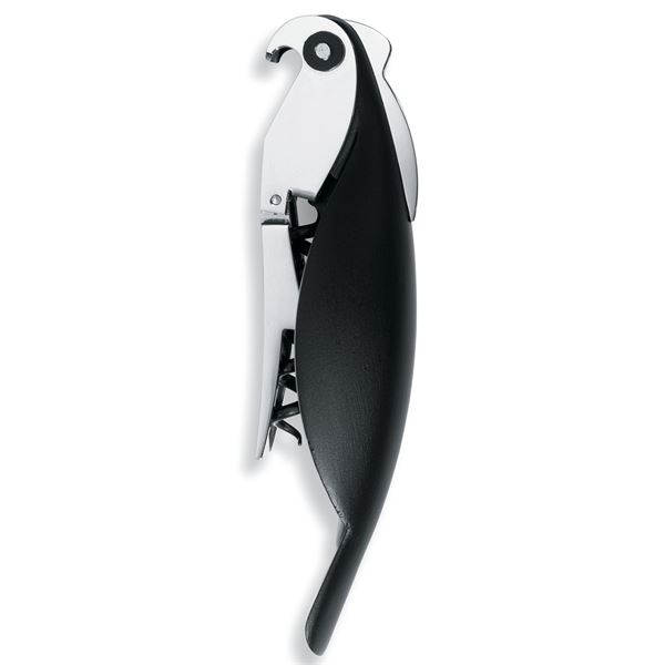 Alessi Parrot korkskruv 13 cm svart