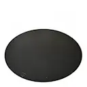 Bordstablett i läder rund 35 cm svart