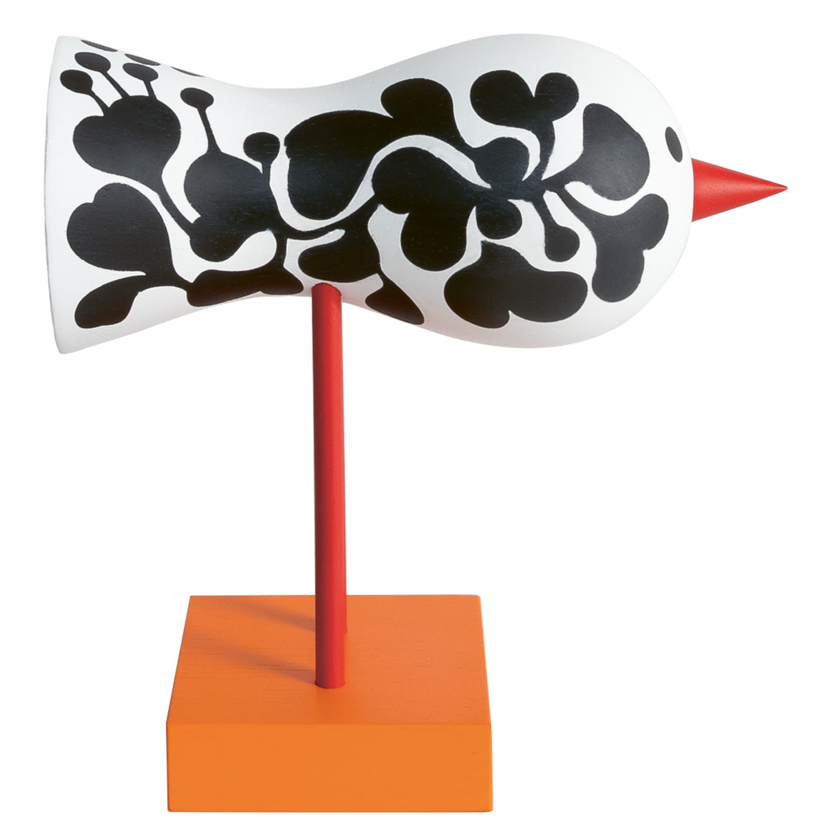 Design House Stockholm Birds 1967 Puulintu Nro 3 16 cm Valkoinen/Musta