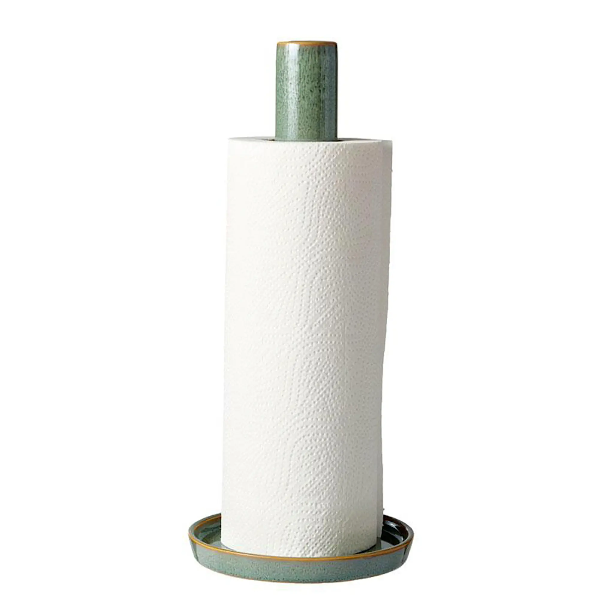 Bitz Hushållspappershållare Stengods 28 cm Grön