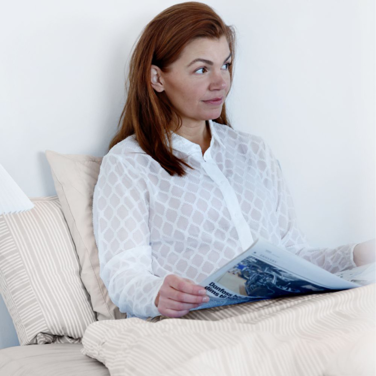 Home by Ilse Jacobsen Bedding Collection bäddset 140x220 cm + 63x60 cm sand beige stripes