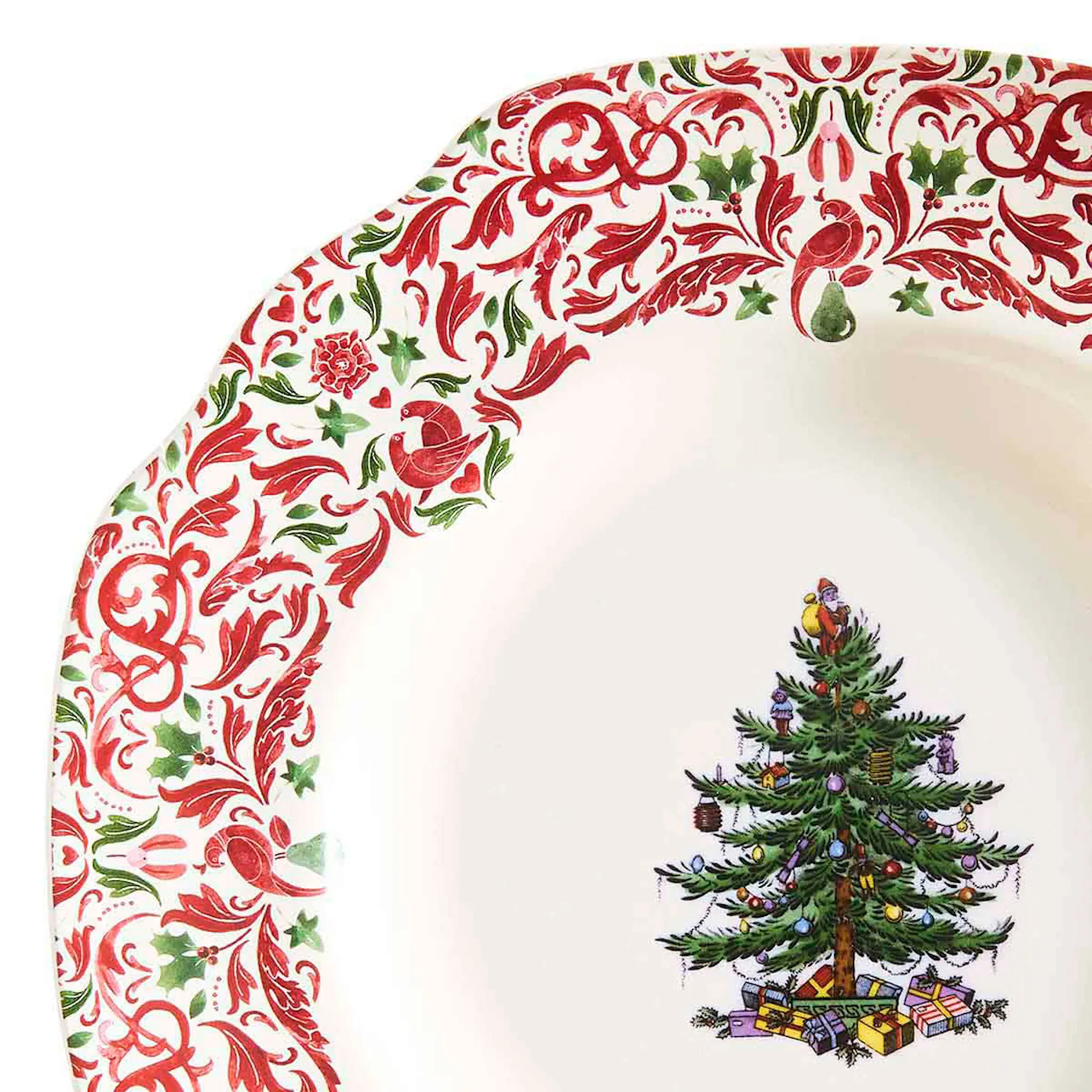 Spode Christmas Tree Yuletide Scalloped tallrik 20 cm