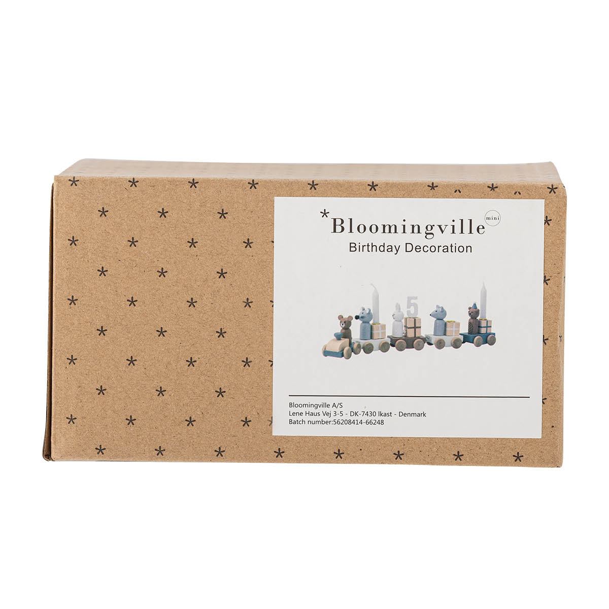 Bloomingville MINI Junaid Syntymäpäiväjuna 38 cm Ruskea