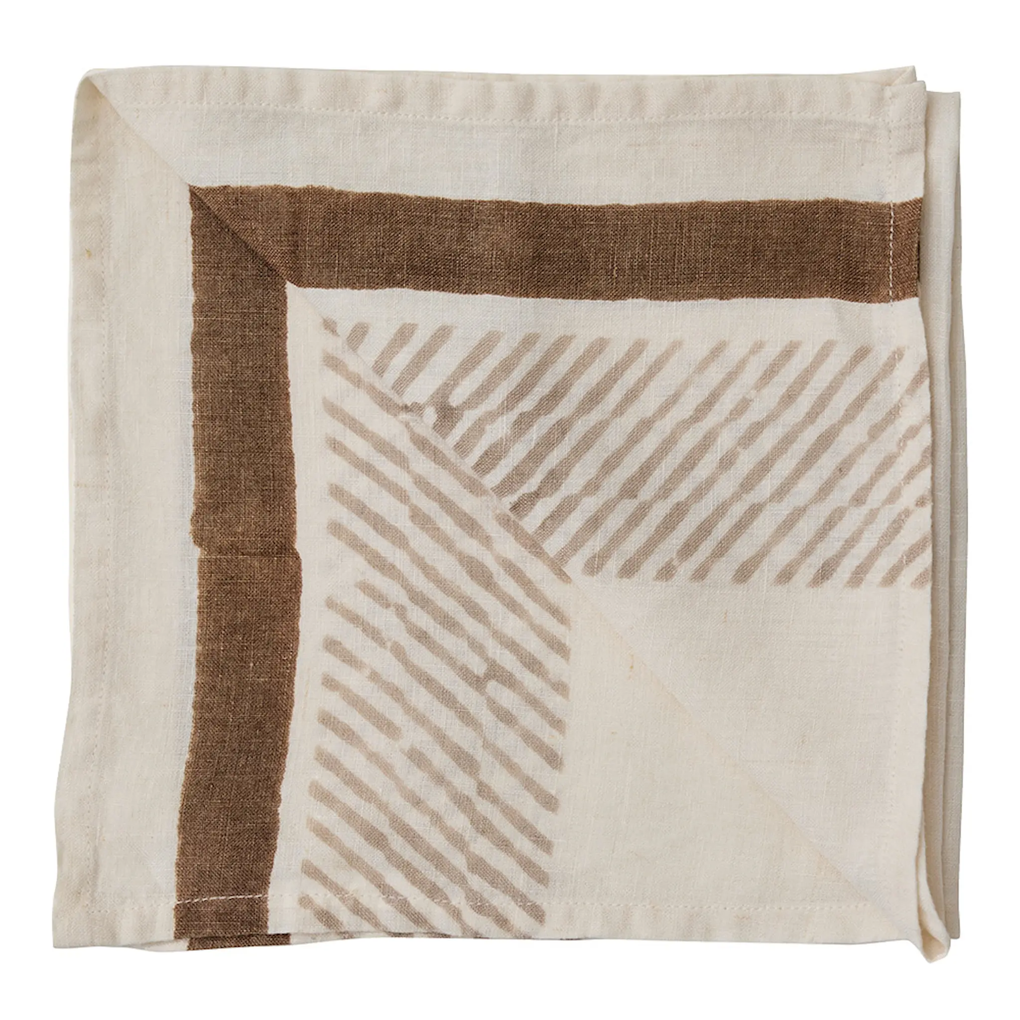 Tell Me More Ella tygservett 50x50 cm Brun