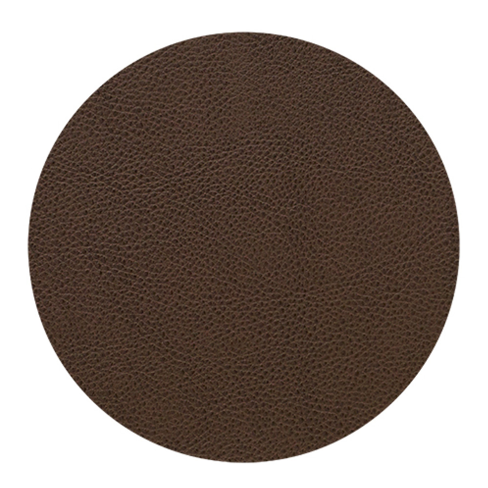 LIND DNA Leather Serene Circle glassunderlag 10 cm hazel