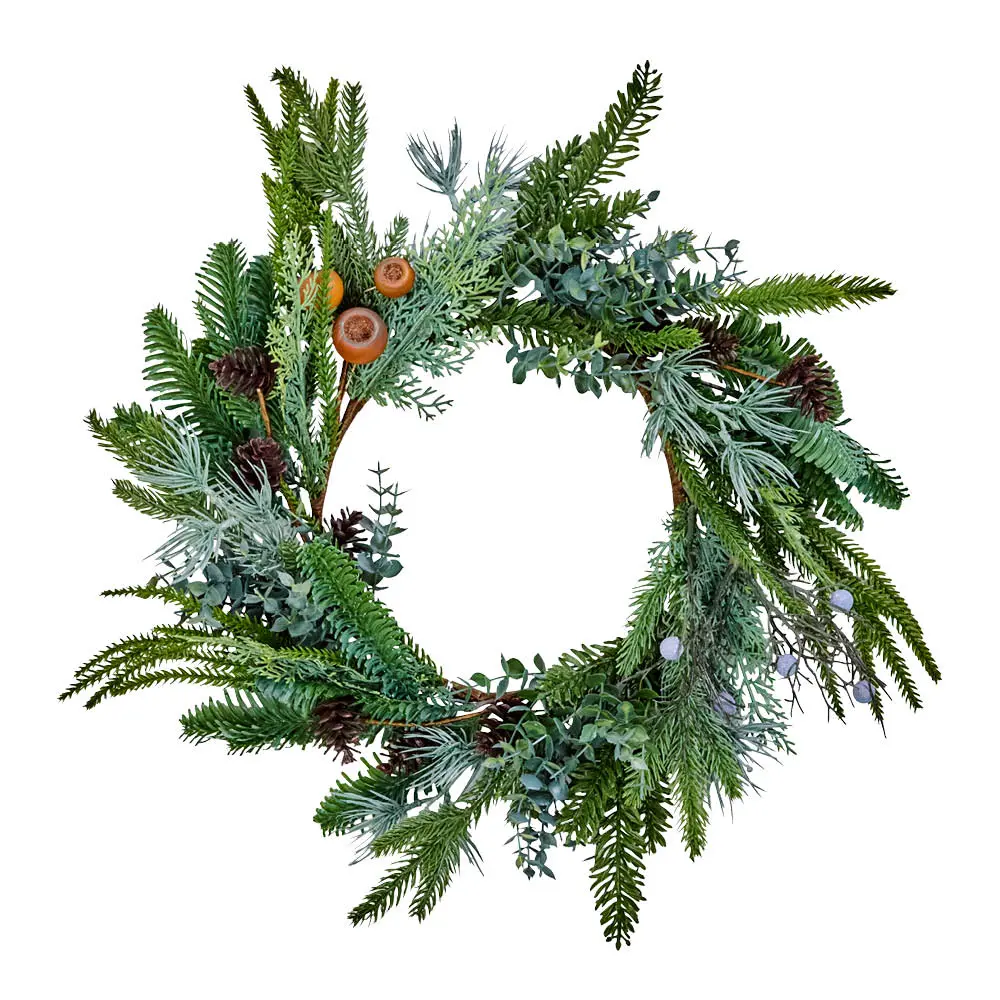 Deco krans 53 cm grønn
