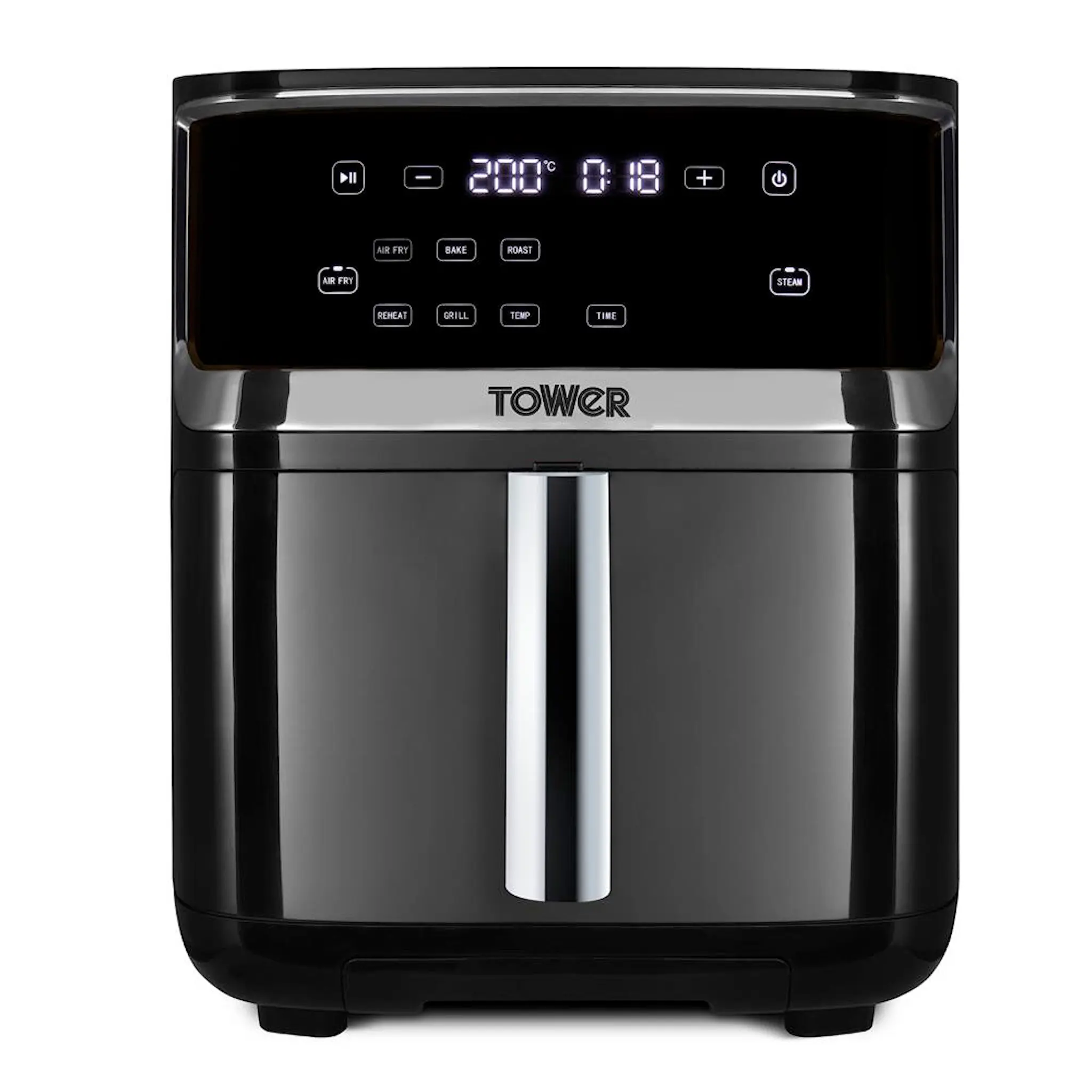 Tower Airfryer med Ångfunktion, 7 L Svart