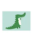 Poster Mini Print A5  Krokodil