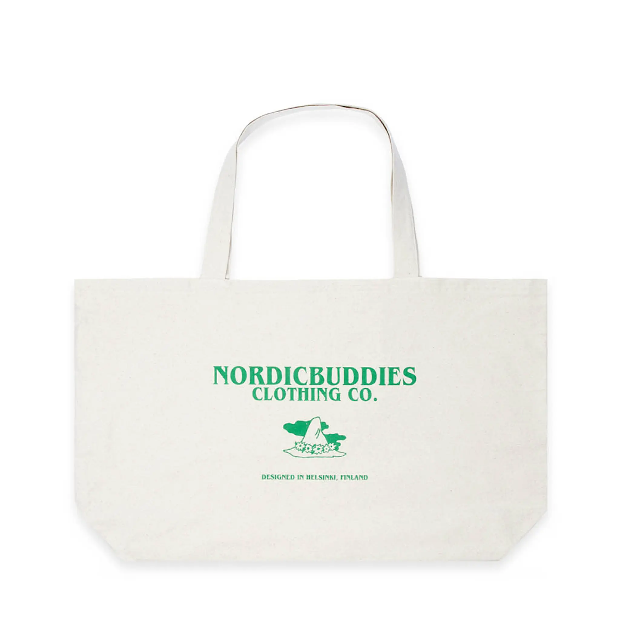 Nordicbuddies Mumin tygväska XL 65x41 cm Snusmumriken beige