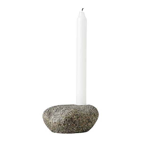 Valley Ljusstake 11x6 cm Sten Grå