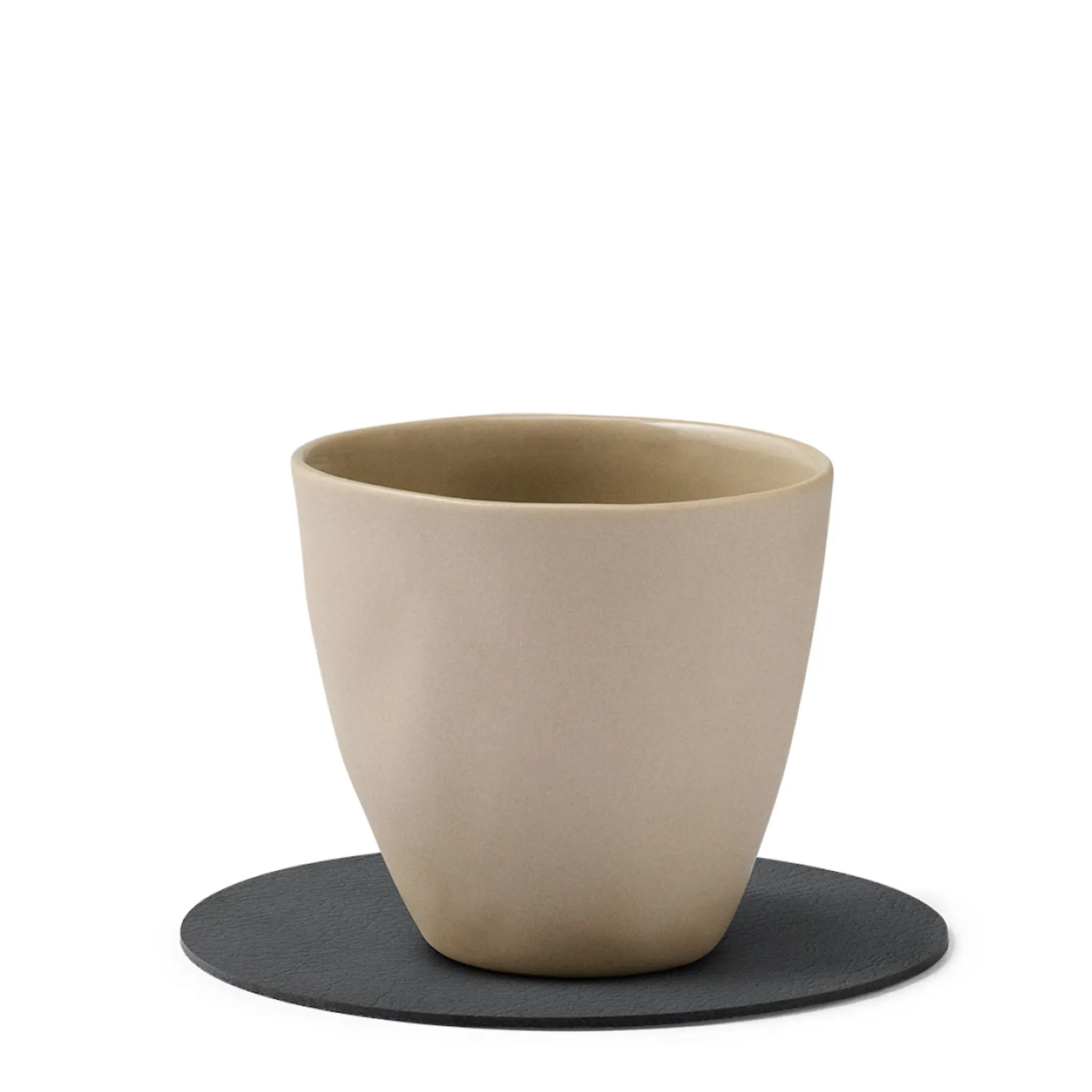 LIND DNA Leather Serene Circle Glasunderlägg 10 cm Anthracite