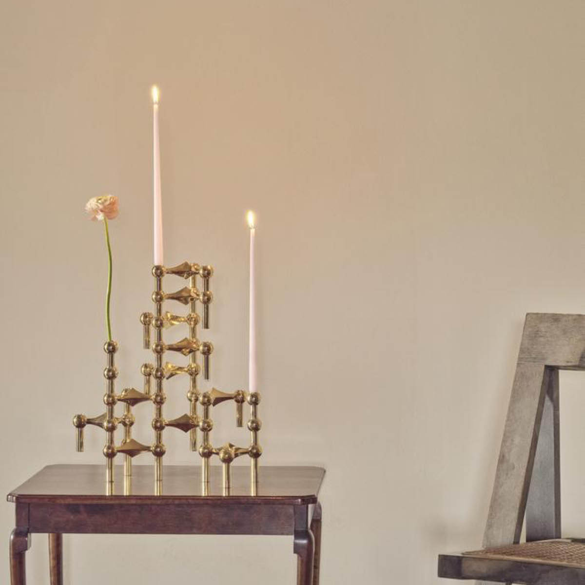 Stoff Nagel Ester & erik stearinlys 29 cm 6 stk mild rosa