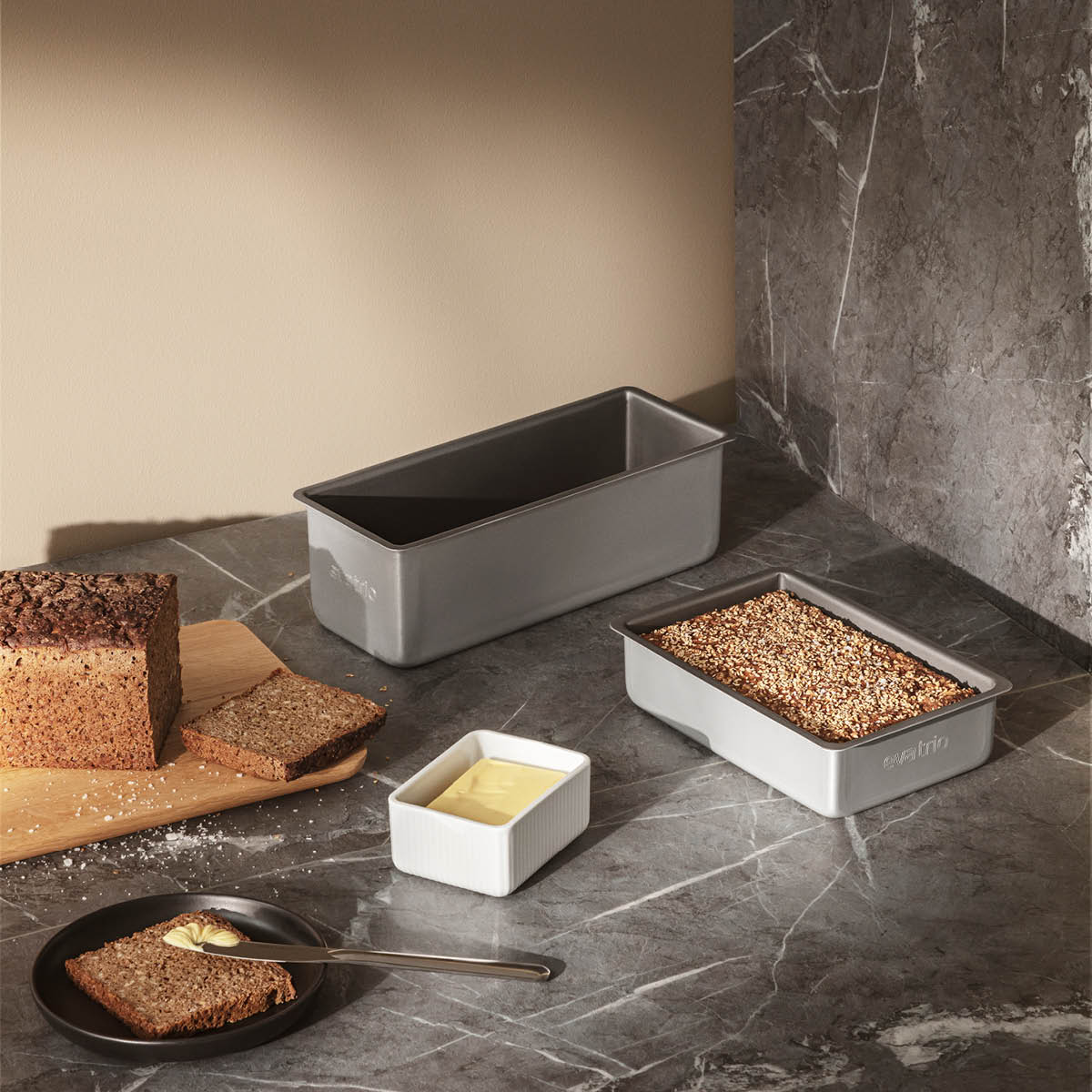 Eva Trio Professional rugbrødform 2L non-stick grå