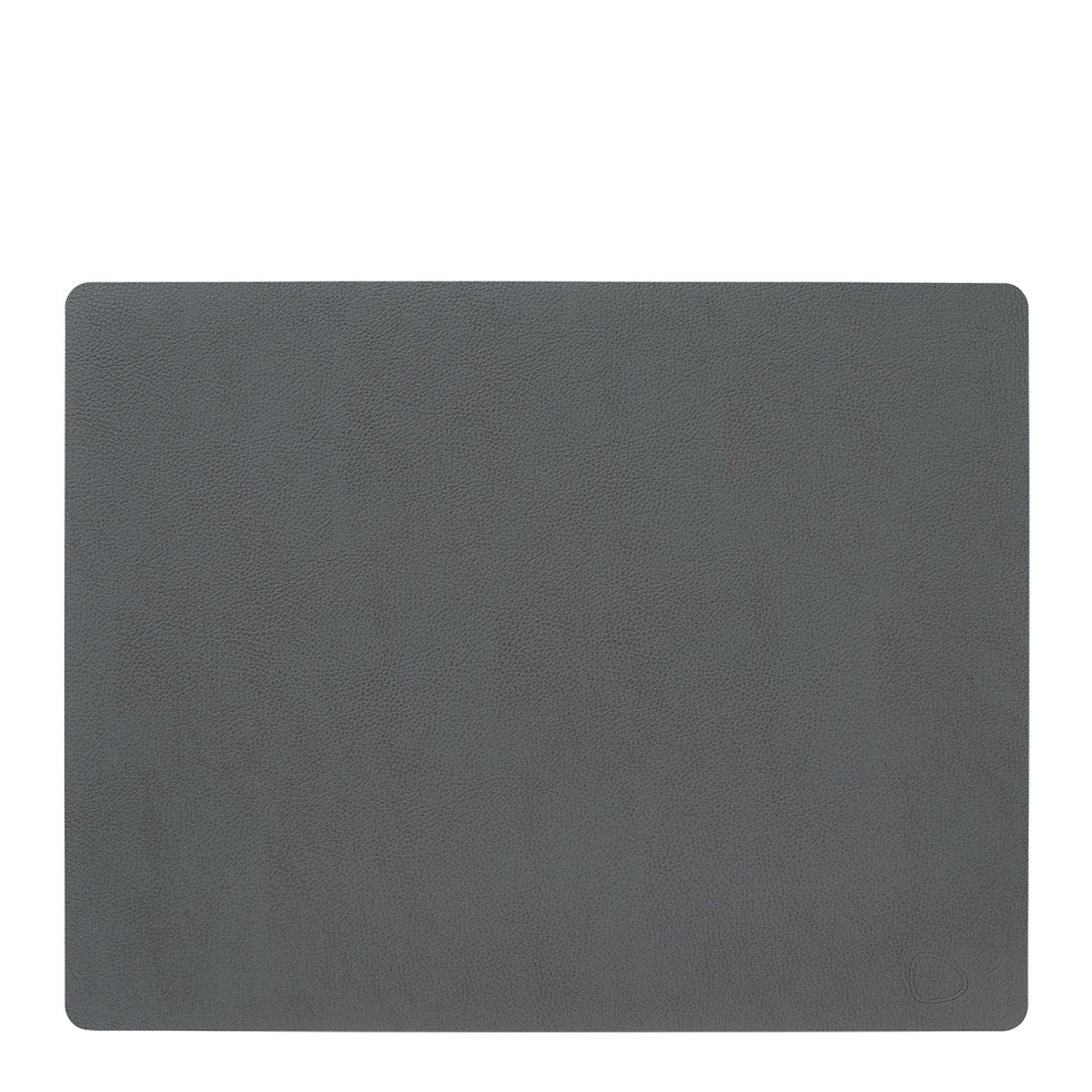 LIND DNA Leather Serene Square Bordstablett L 35x44 cm Anthracite