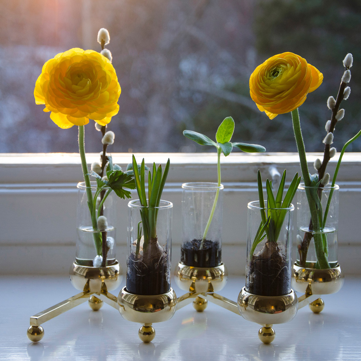 Klong Constella Ljusstake 5 hållare Mässing