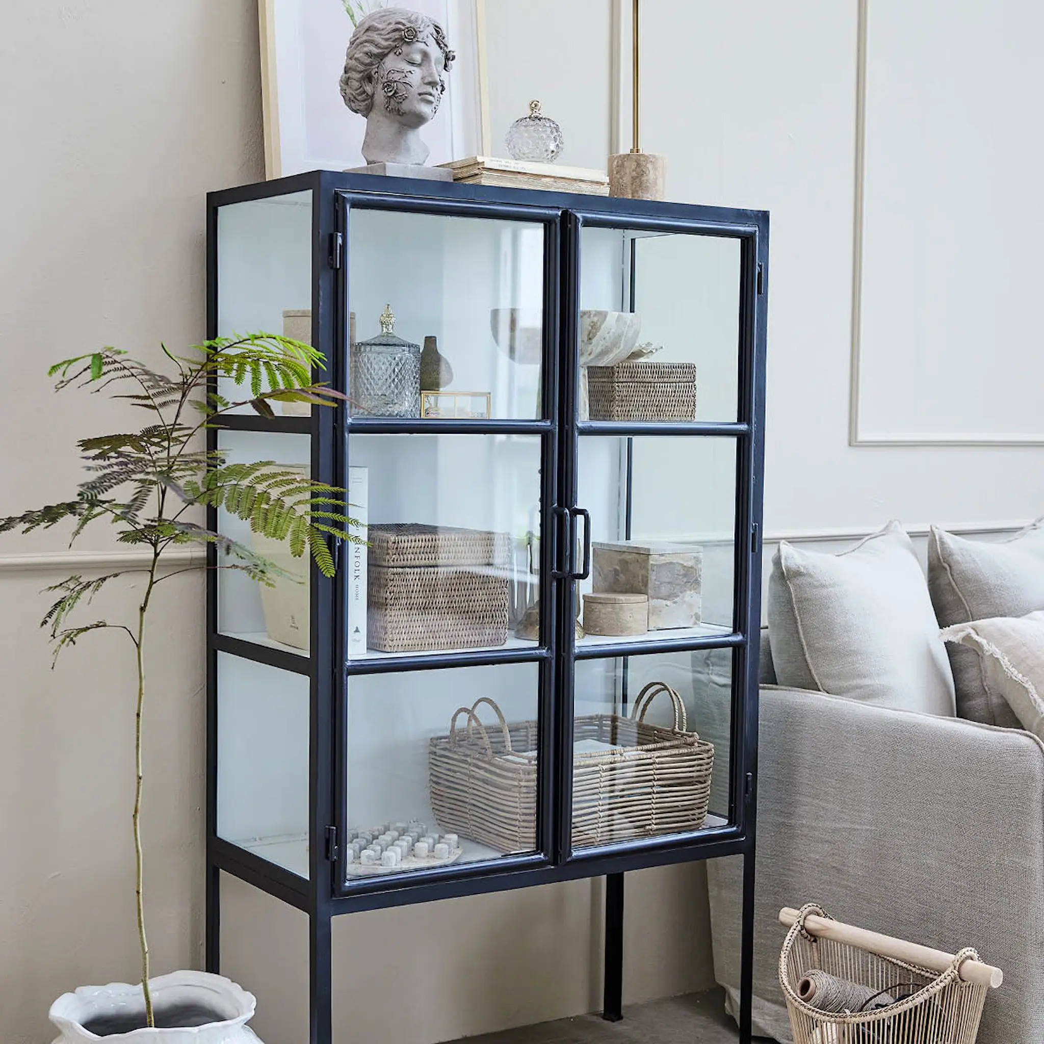 Lene Bjerre Norah förvaringslåda med lock 30x22 cm natur