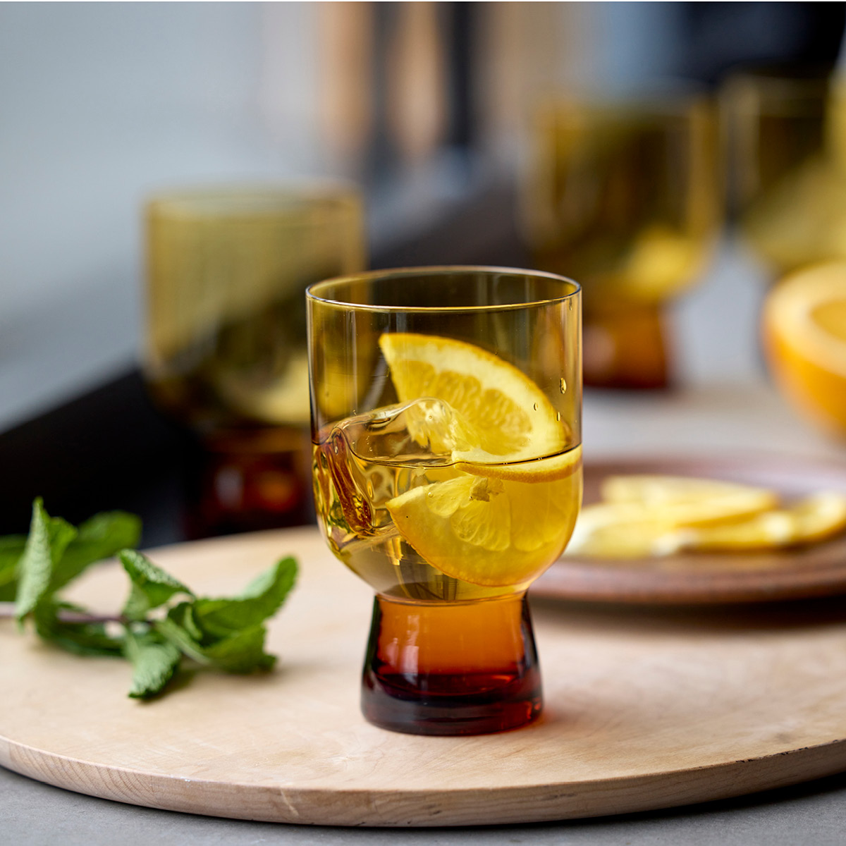 Lyngby Glas Sorrento Juomalasi 30 cl 4 kpl Ruskea