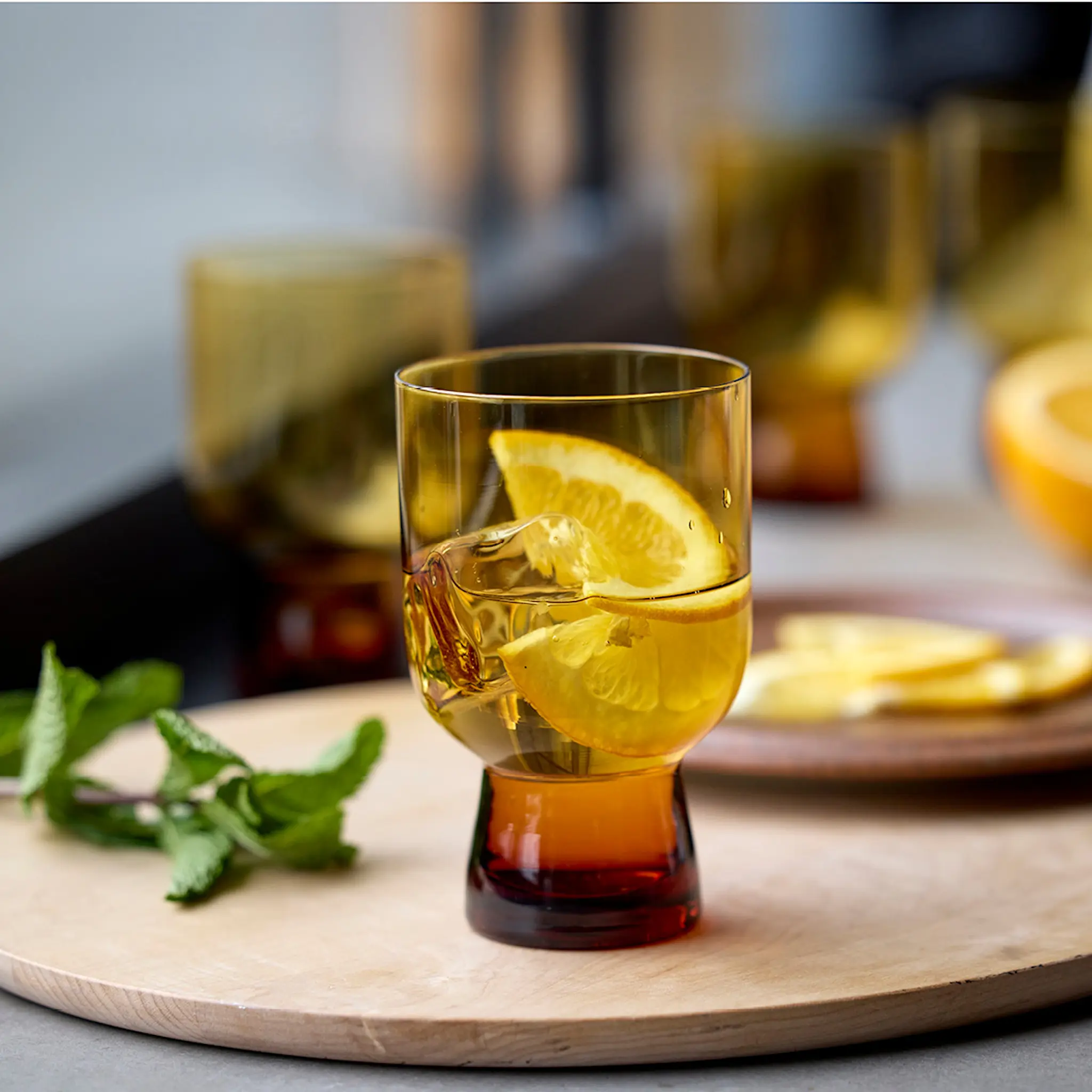 Lyngby Glas Sorrento Juomalasi 30 cl 4 kpl Ruskea