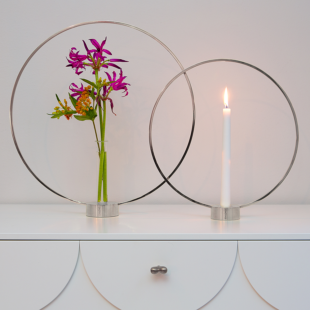 Klong Gloria lysestake 35x33 cm nikkel