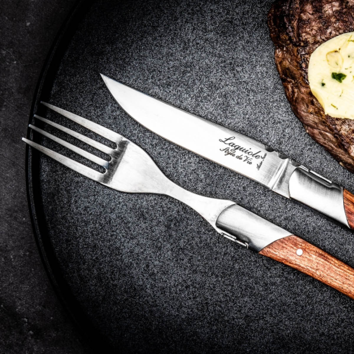 Laguiole Style de Vie Grillgaffel 10,5 cm 6-pack rosa