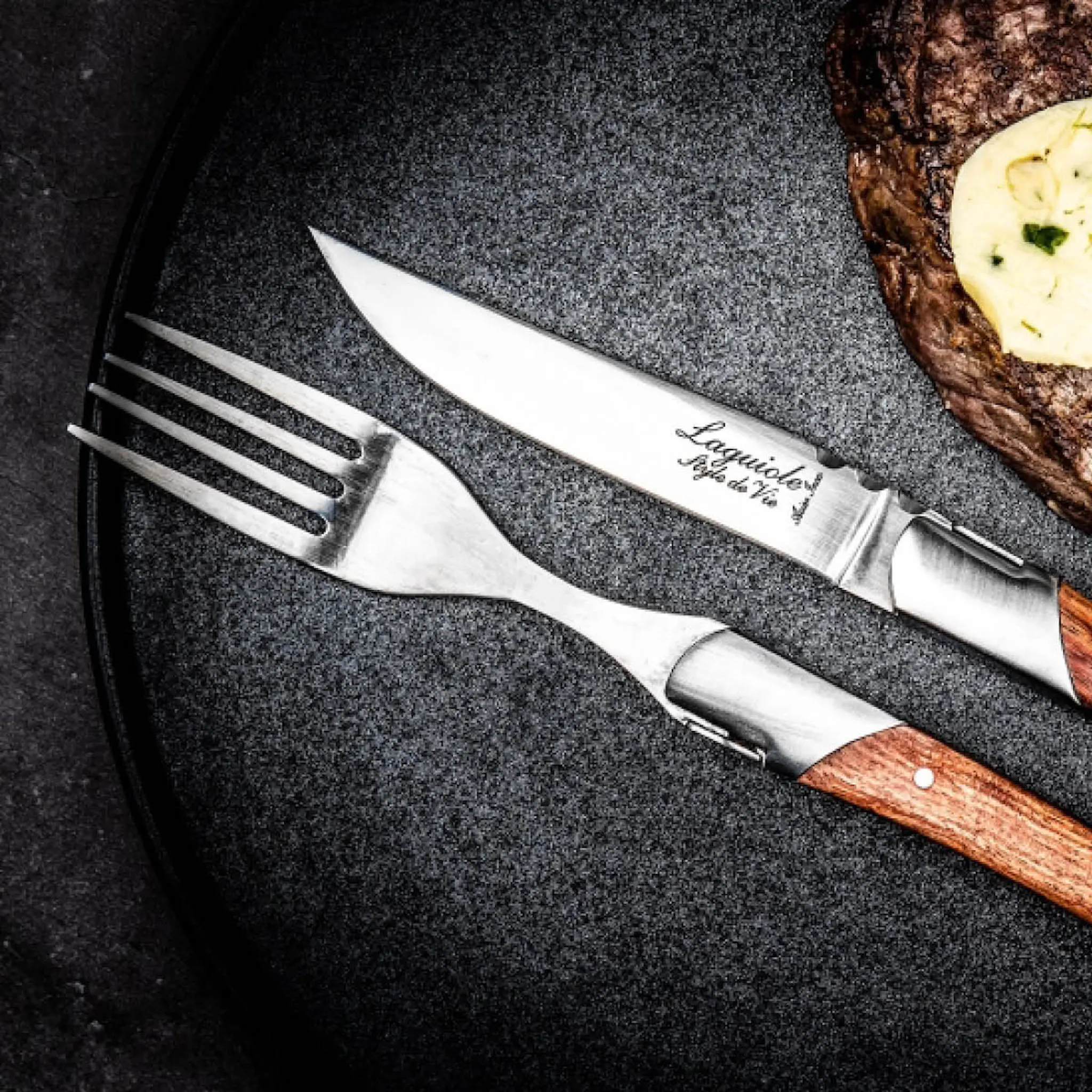 Laguiole Style de Vie Grillgaffel 10,5 cm 6-pack rosa