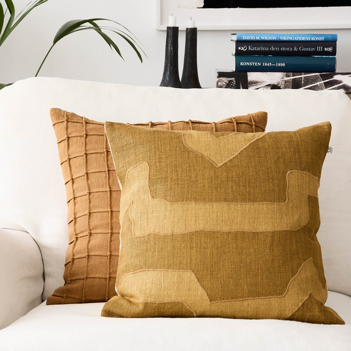 Chhatwal & Jonsson Sikkim putetrekk lin 50x50 cm Spicy Yellow/Masala Yellow