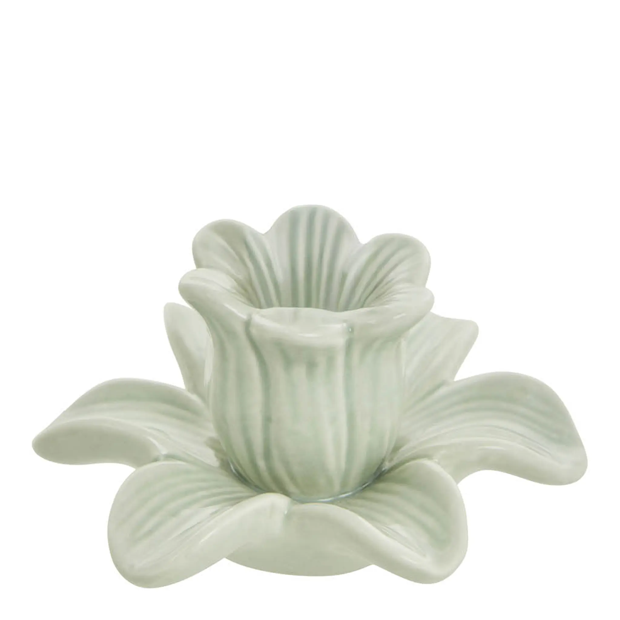 Lene Bjerre Deanne ljusstake blomma 5,6 cm ljusgrön