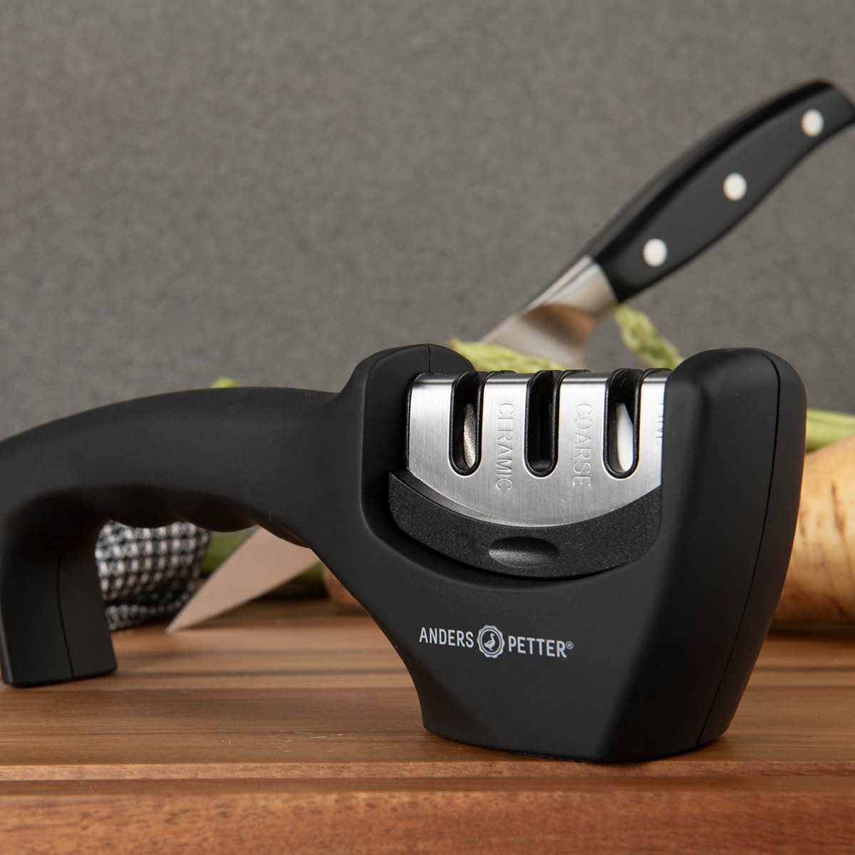 Anders Petter Classic Veitsenteroitin 21x7,5 cm Musta/Ruostumaton
