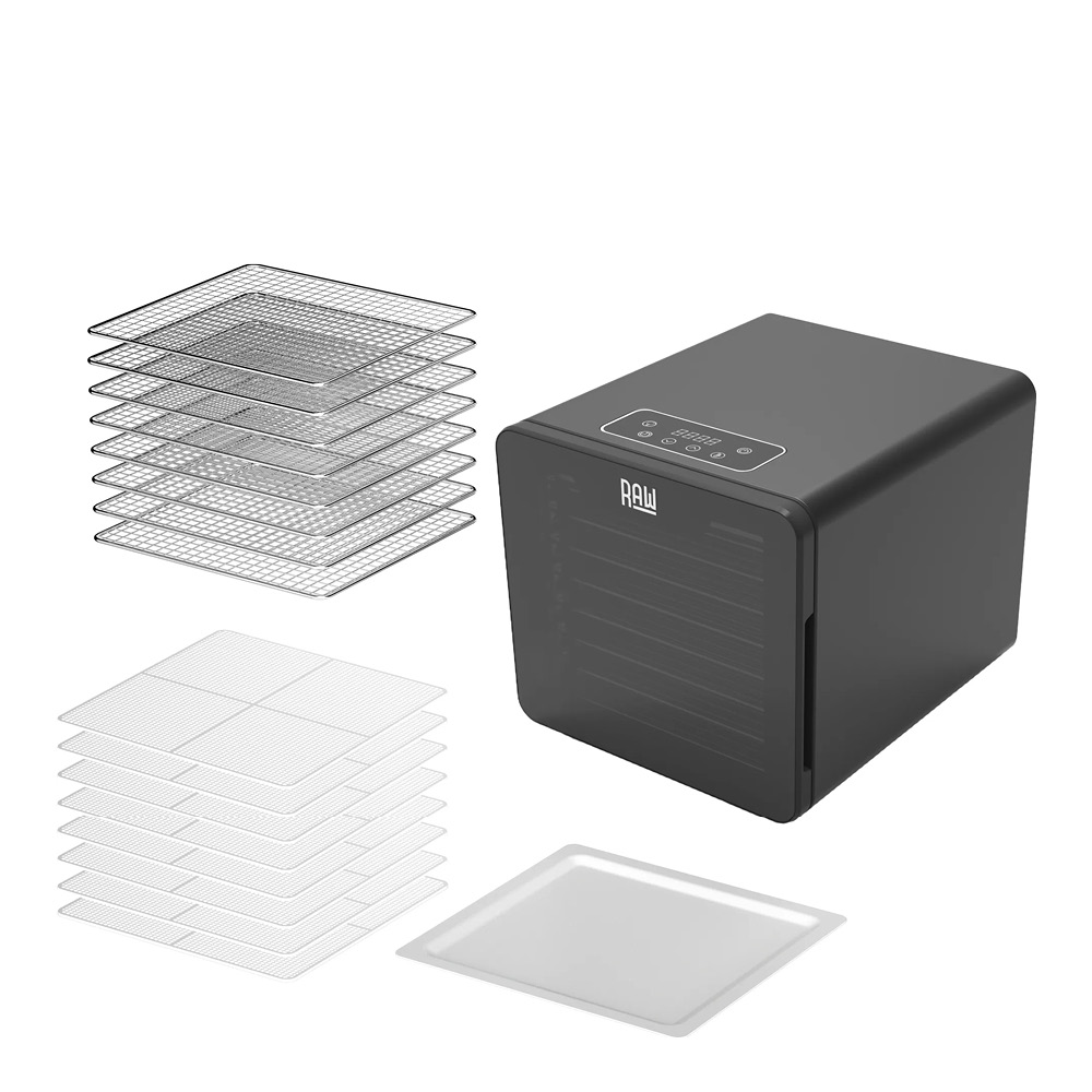 RAW Dehydrator DH8 8 hyller 30-75°C svart